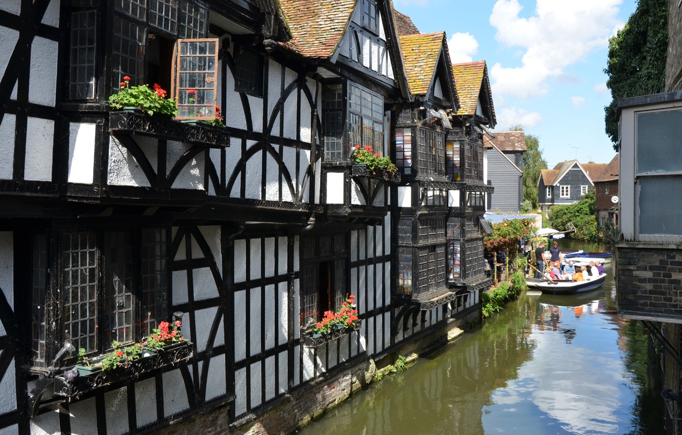 Wallpaper England Home channel England canal Canterbury