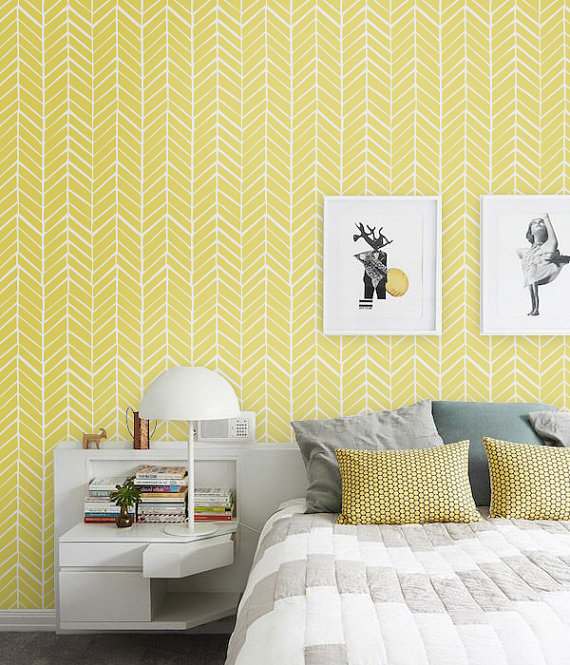 Self adhesive vinyl wallpaper   Herringbone pattern print   026 WHITE 570x665