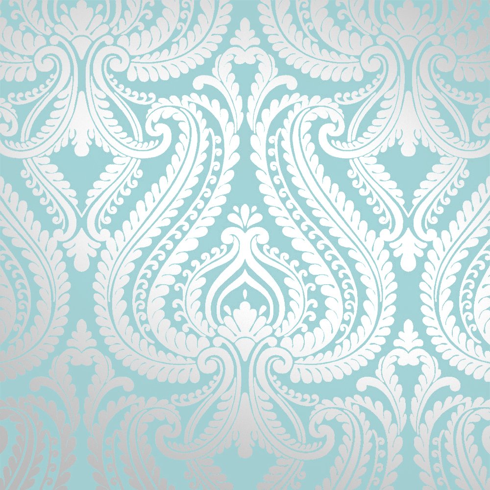 Finish Flat Surface Spongeable Colour Teal and Silver Design Style 1000x1000