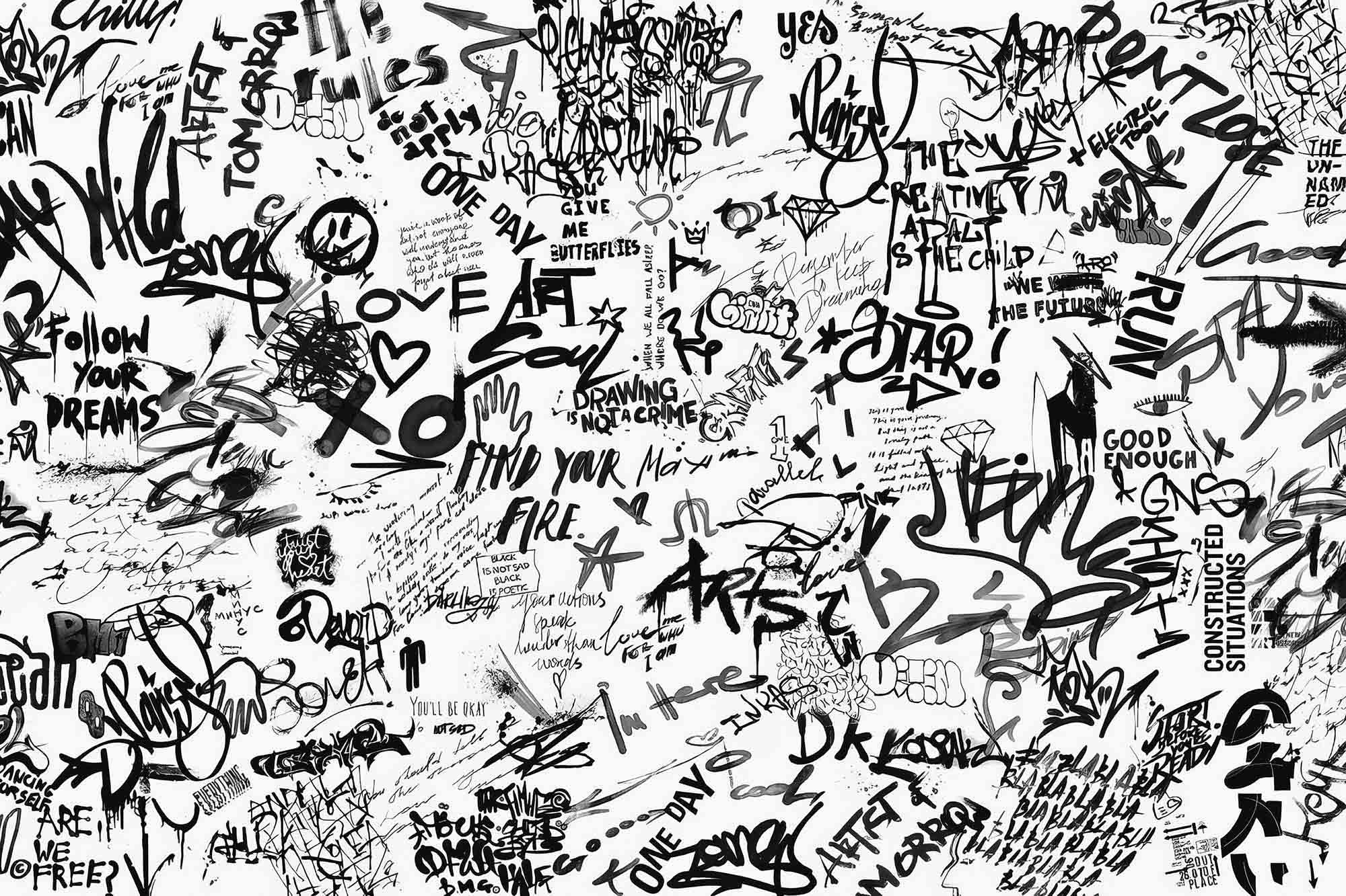 Graffiti Vector Art Wallpaper Black And White Stock Photos Off