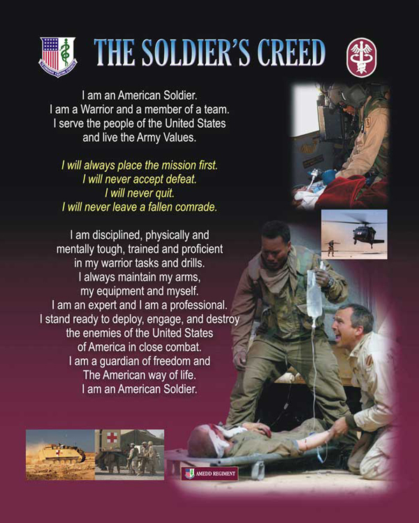 NCO Creed Army Printable