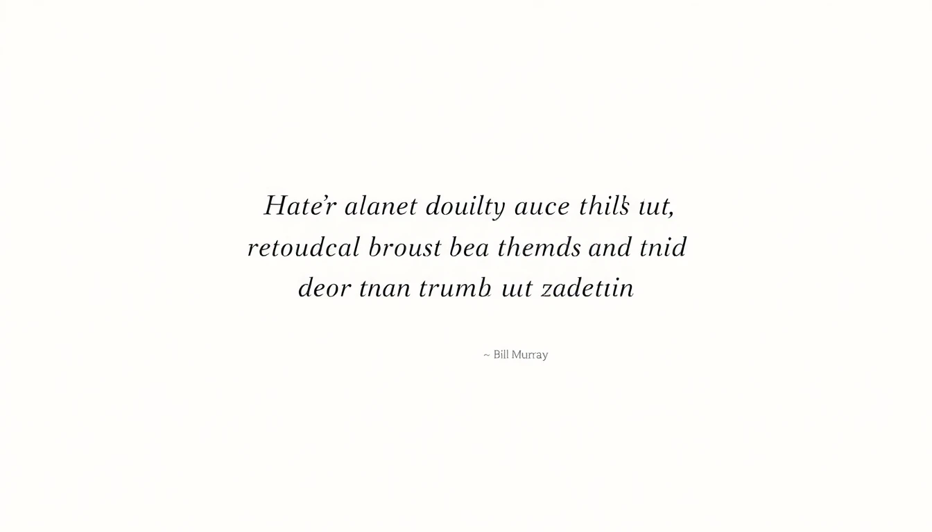 Bill Murray Quote Wallpaper