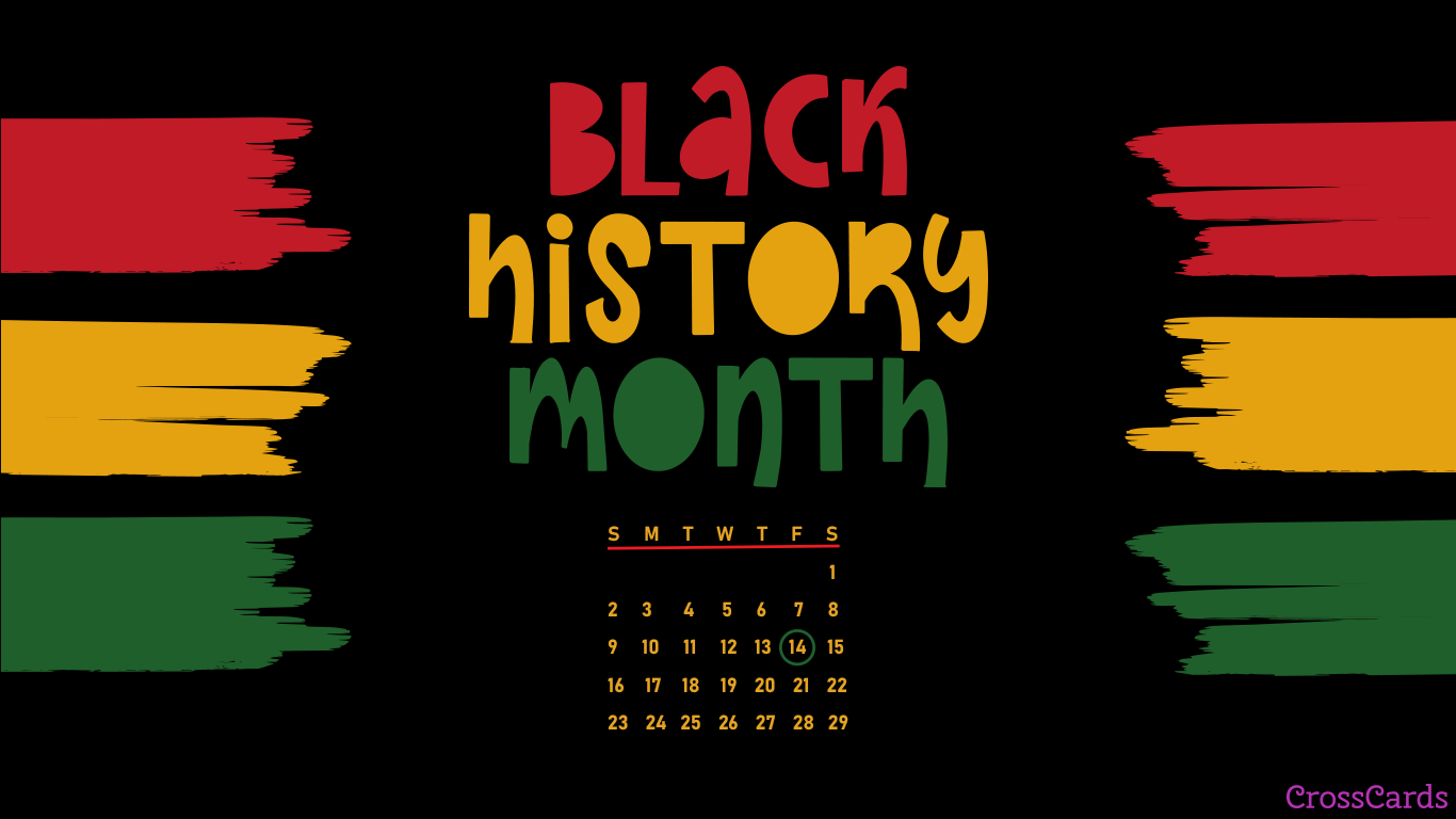 February 2020   Black History Month Desktop Calendar  Free