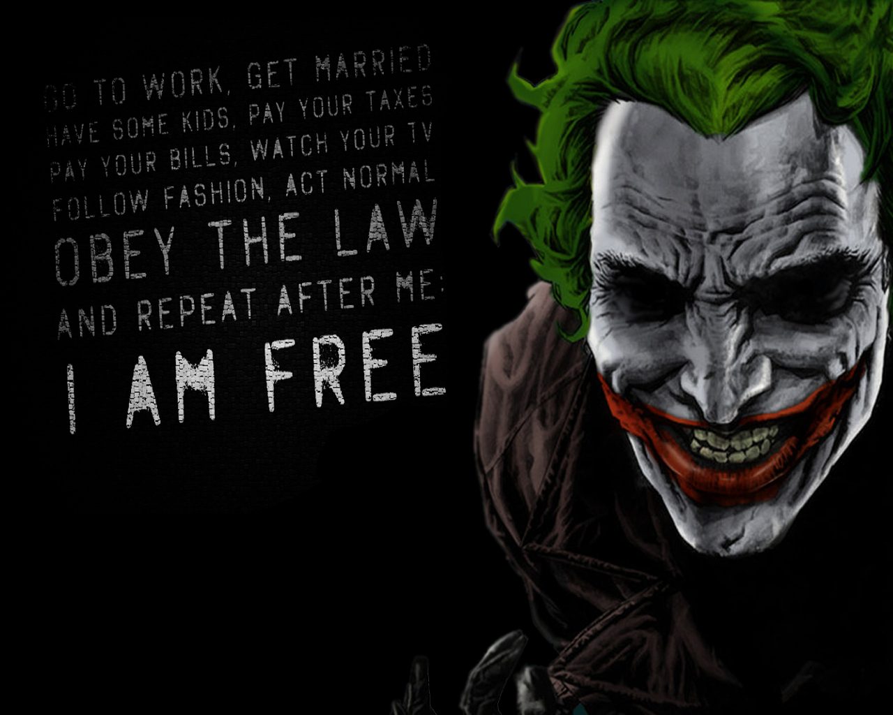 joker  i am free   joker  i am free