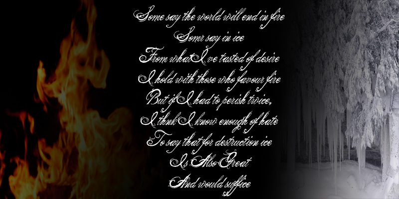 Wallpaper Fire And Ice Robert Frost