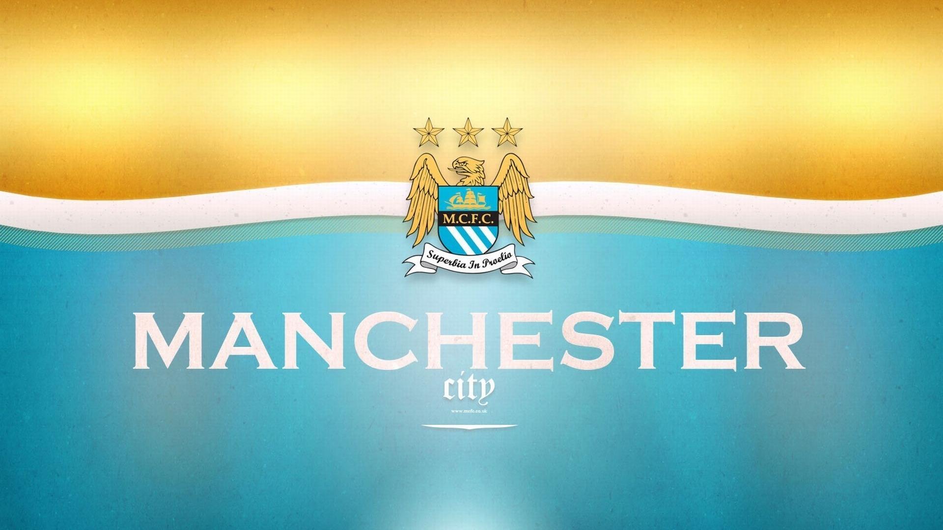 Manchester City Football Logo HD Wallpaper