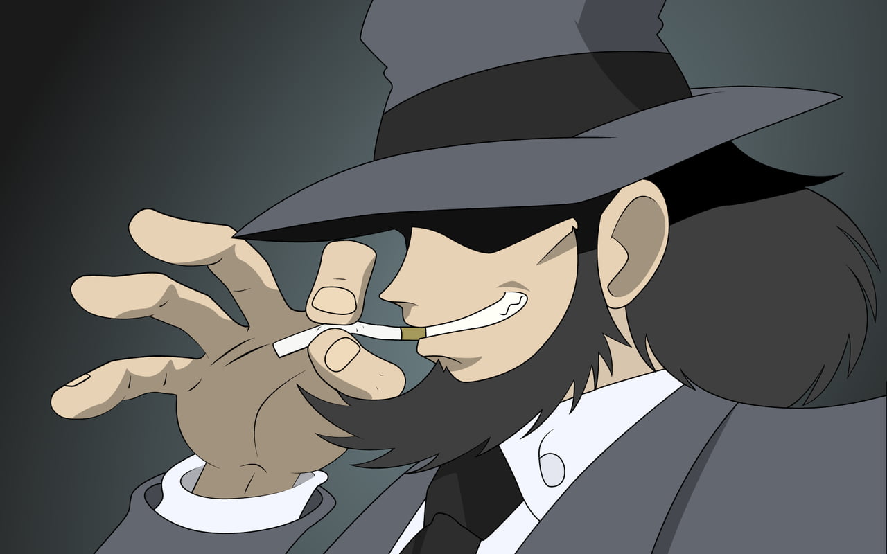 Black Haired Animated Character Jigen Lupin Iii Anime HD