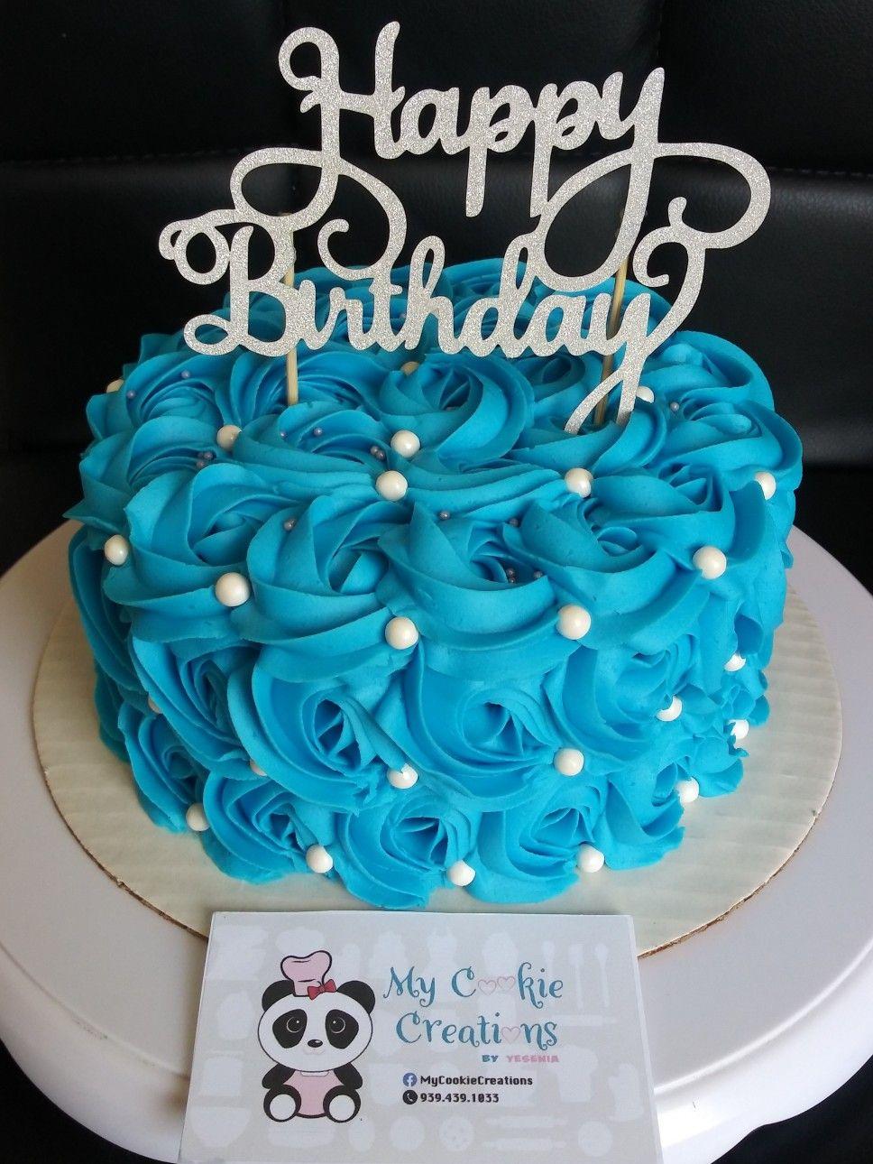 Happy BirtHDay Blue Cake Cupcake Cakes Cute