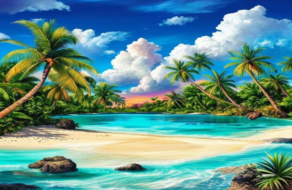 Tropical Island Wallpaper