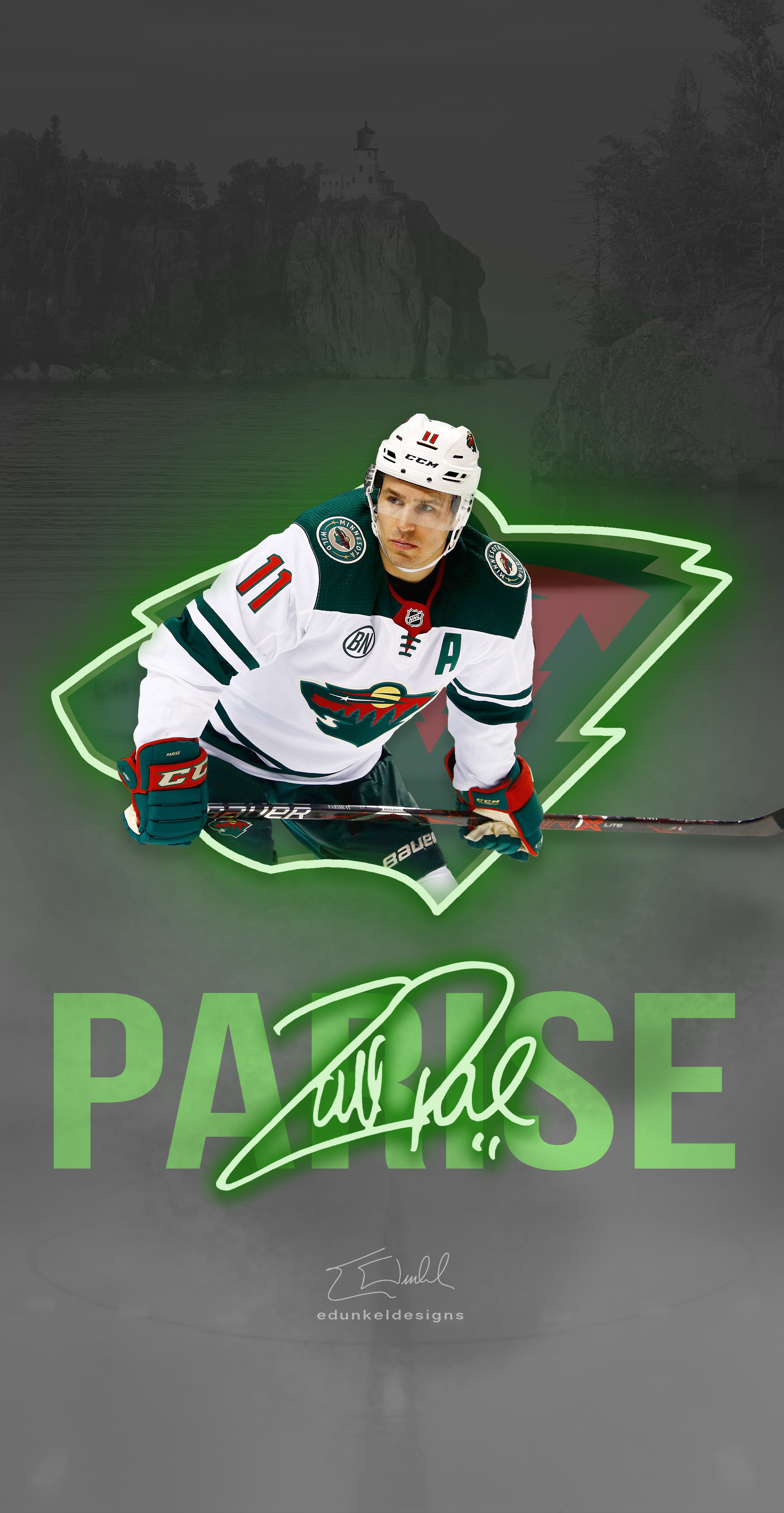 Zach Parise Neon Wallpaper V2 Wildhockey