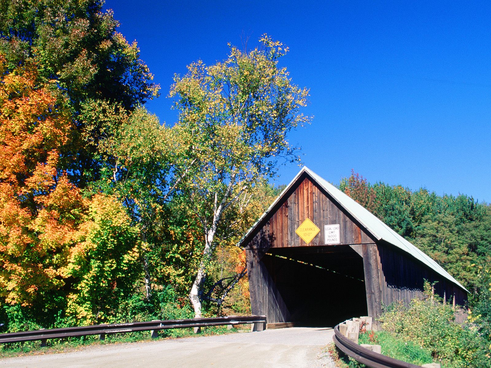 West Woodstock Vermont Bridges Roads Photography Desktop Wallpaper