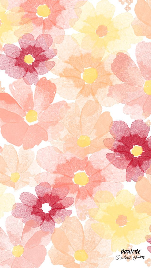 Watercolor Flowers iPhone Wallpaper Luna Panpins Click Here To