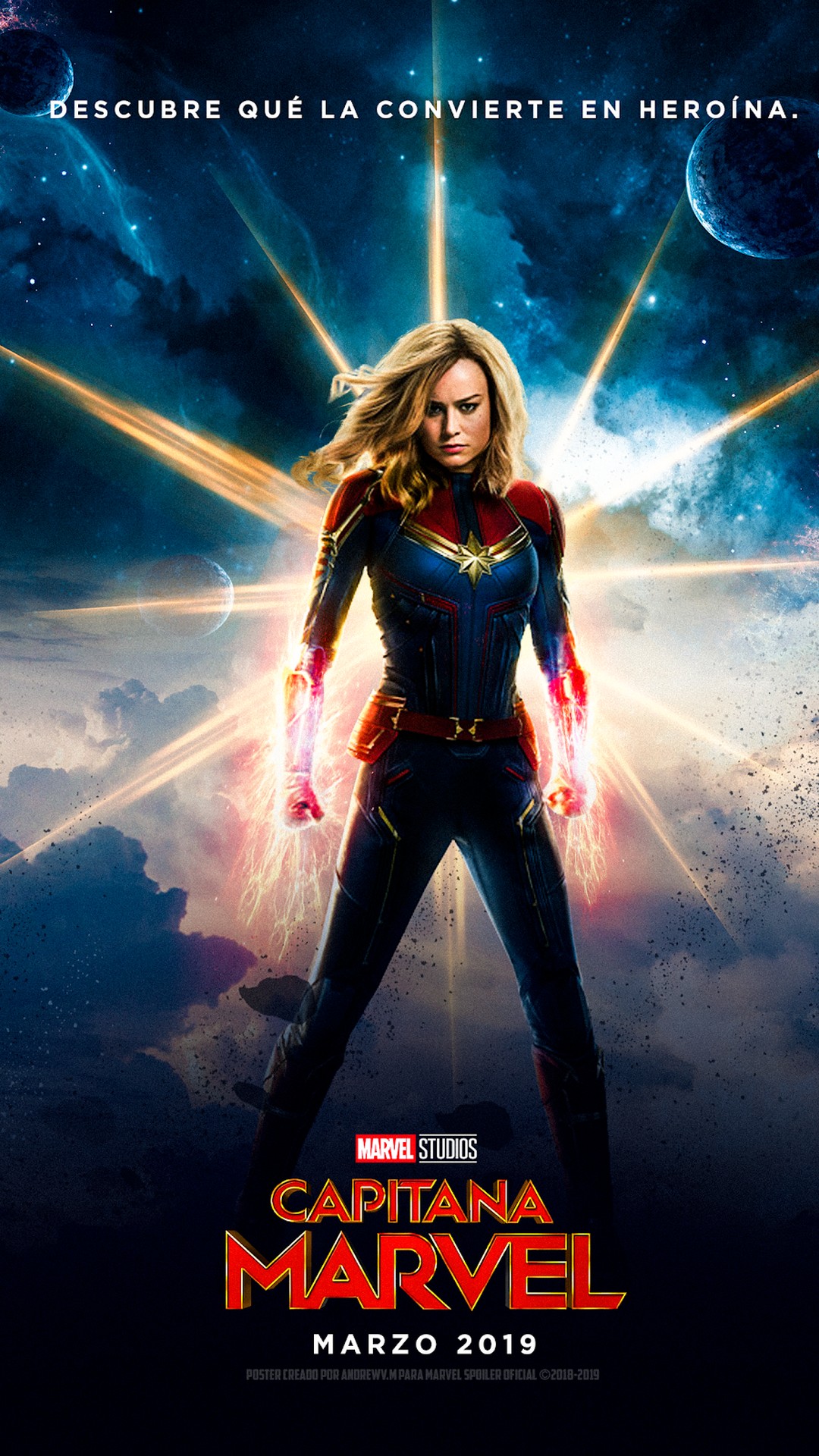 Captain Marvel Android Wallpaper Movie Poster HD