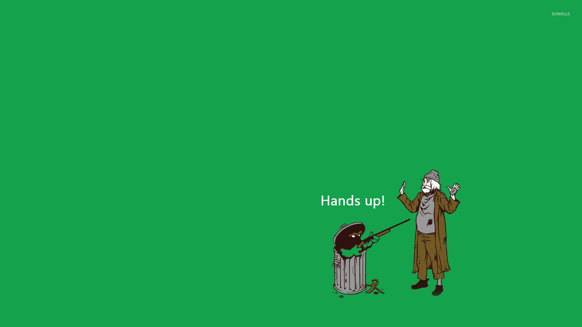 Oscar The Grouch Hold Up Wallpaper Funny