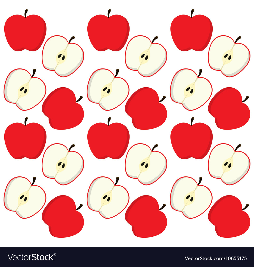 Apples Fruits Background Design Royalty Vector Image
