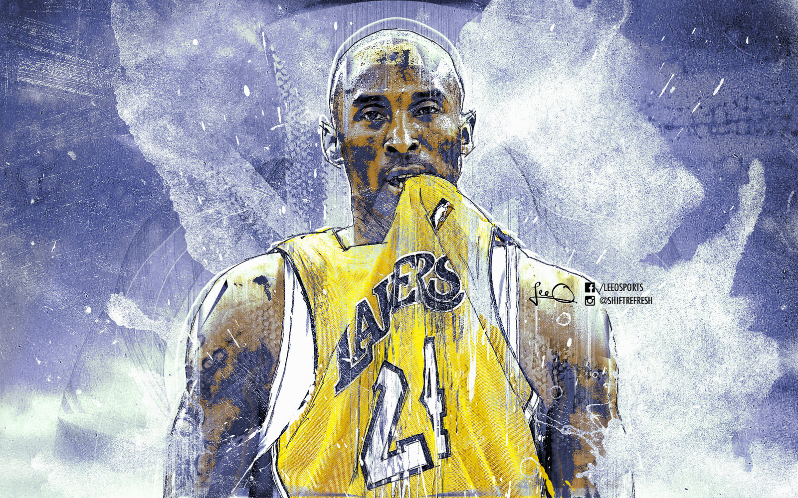 Kobe Bryant Grunge Nba Wallpaper By Skythlee