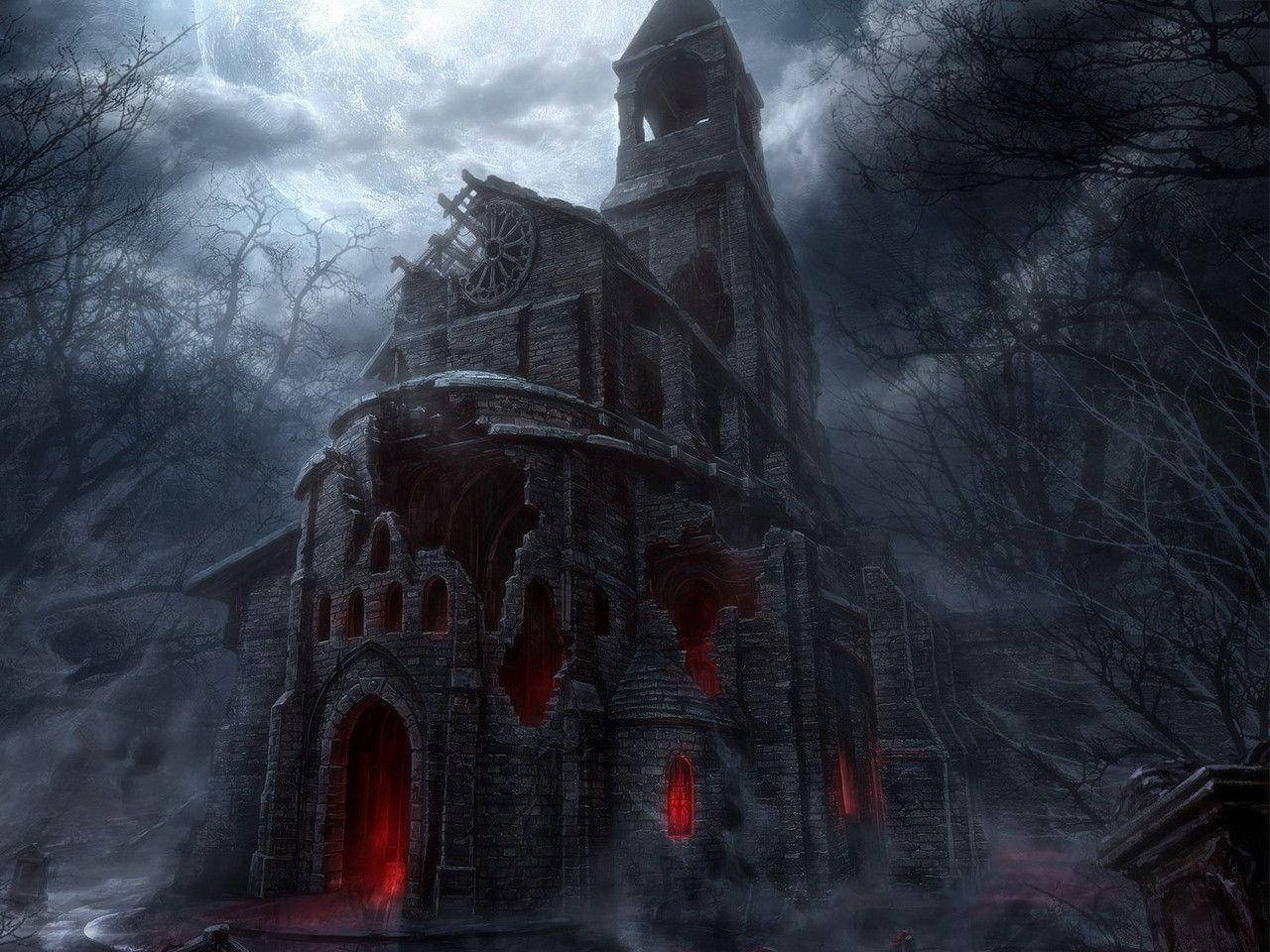 Haunted House Halloween Wallpaper