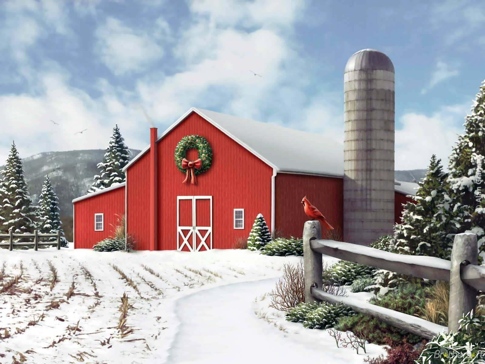 The Christmas Barn Wallpaper Hd