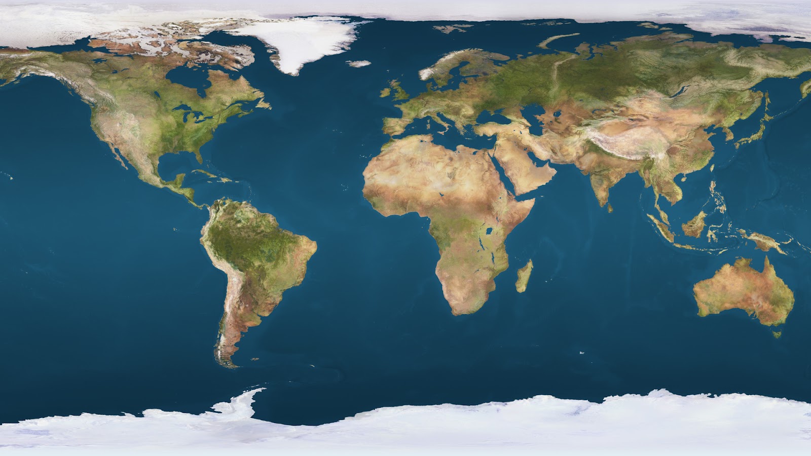 TISOTIT High Resolution World Map Wallpaper 1600x900