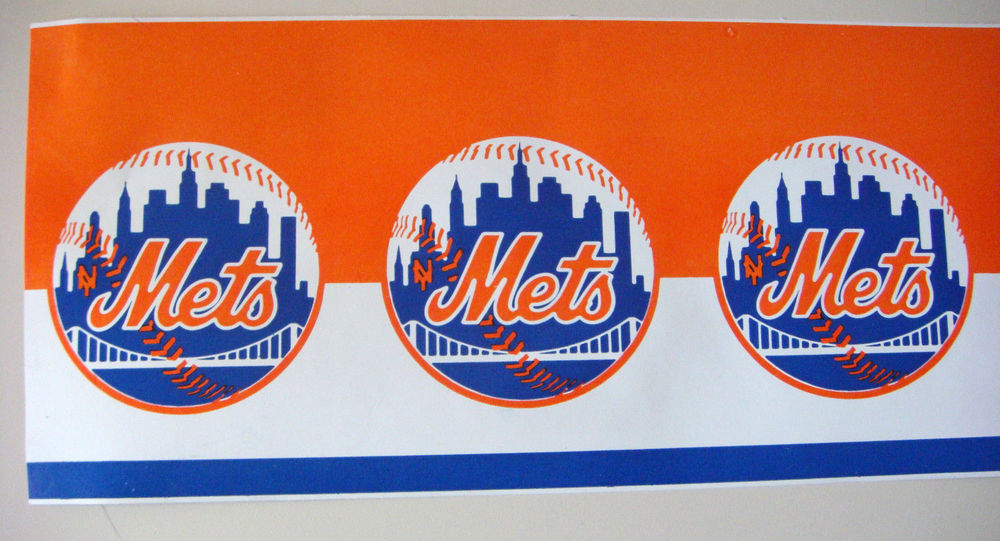 Vintage New York Mets Wallpaper Border Roll New SEALED Baseball Decor