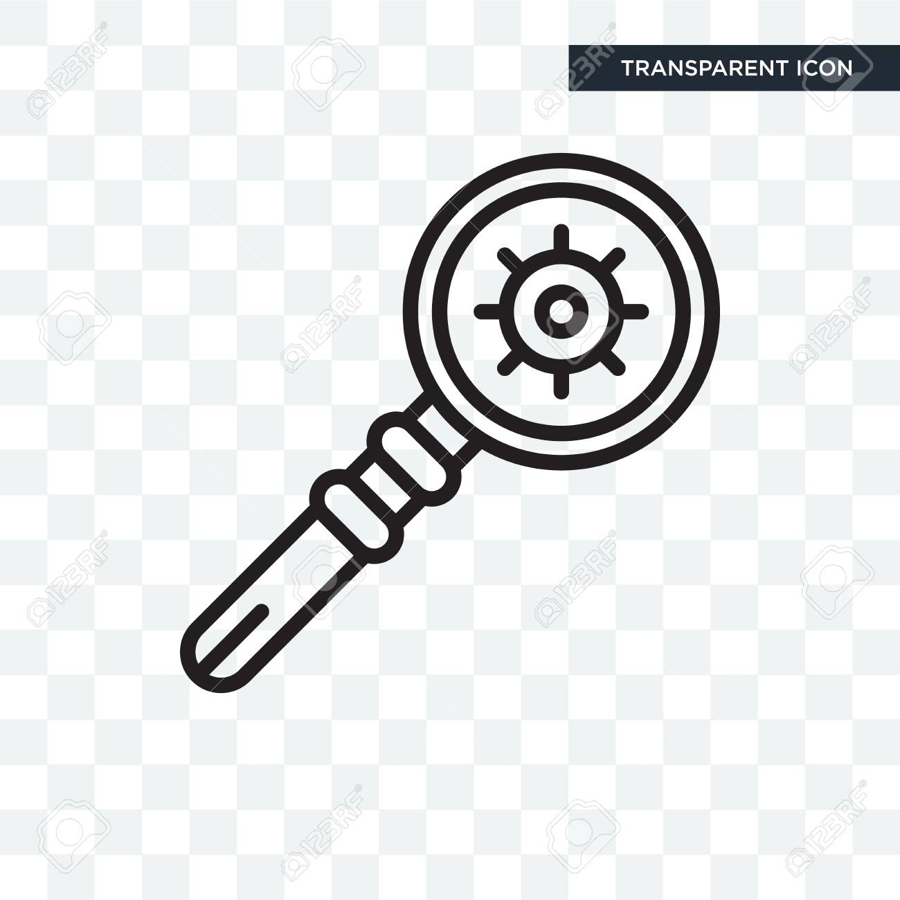 Observation Vector Icon Isolated On Transparent Background Royalty