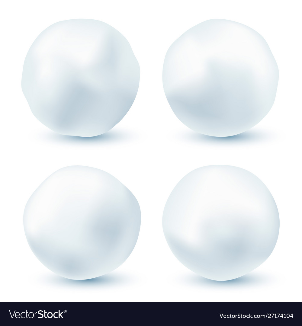 Snowball isolated on white background snowballs Vector Image