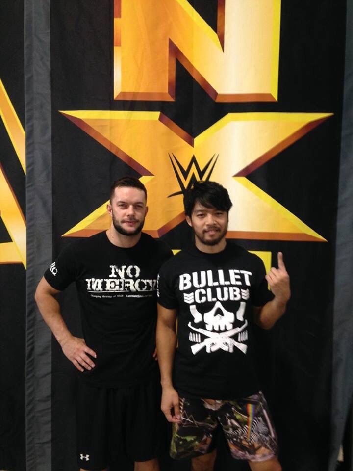Finn Blor Hideo Itami wearing each other shirts Sports 720x960
