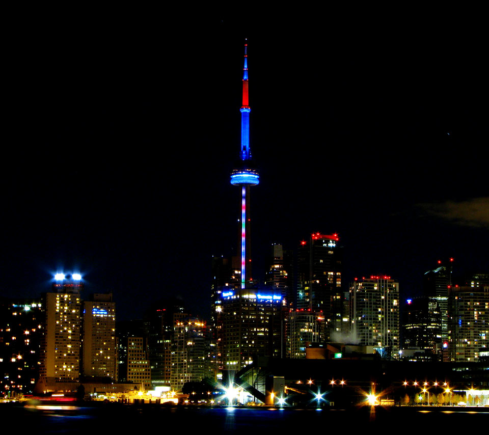Building Buildings Light Neon Lamp Cn Tower Toronto Canada