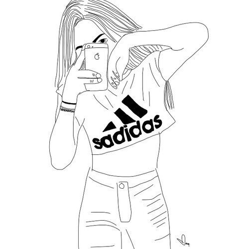 Free download 139 best outlines images onGirl drawings [500x500] for your Desktop, Mobile & Tablet | Explore Adidas Slime Wallpapers | Adidas 2015 Wallpaper, Adidas Wallpapers, Adidas Wallpaper