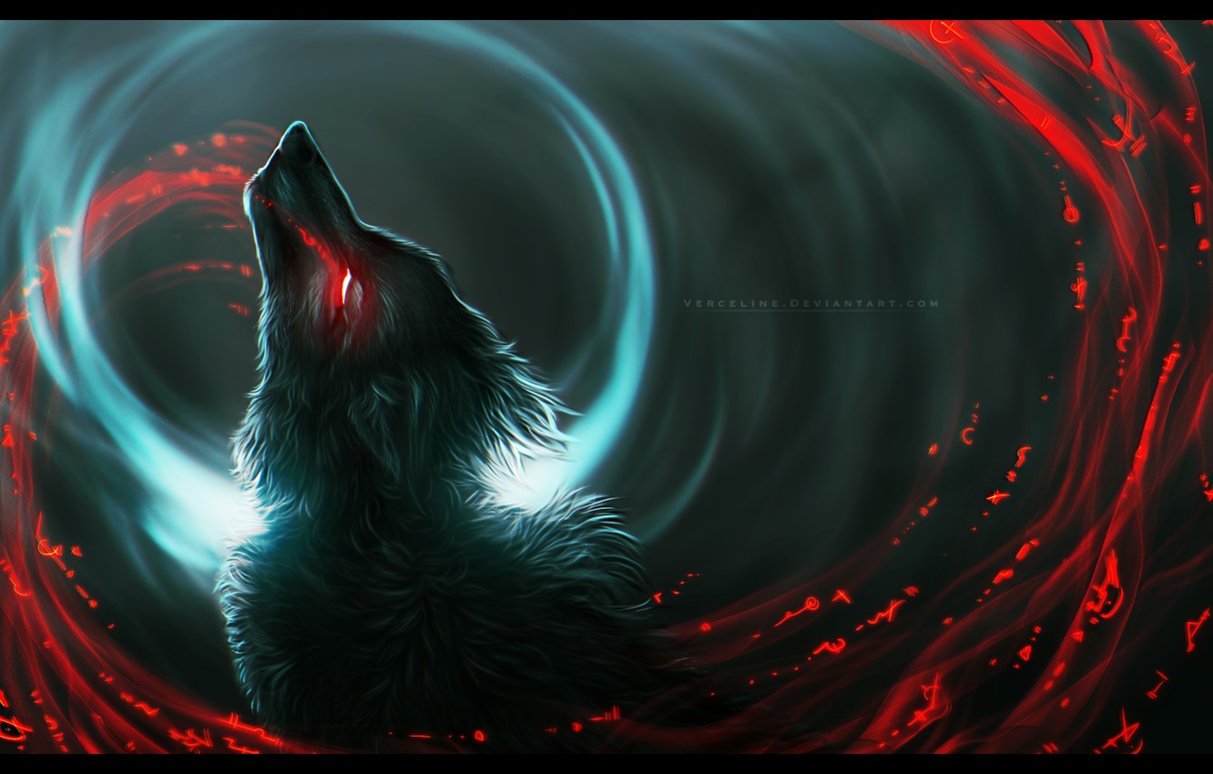 Wallpaper Wolf Predator Wool Werewolf Art Bloody Tears In