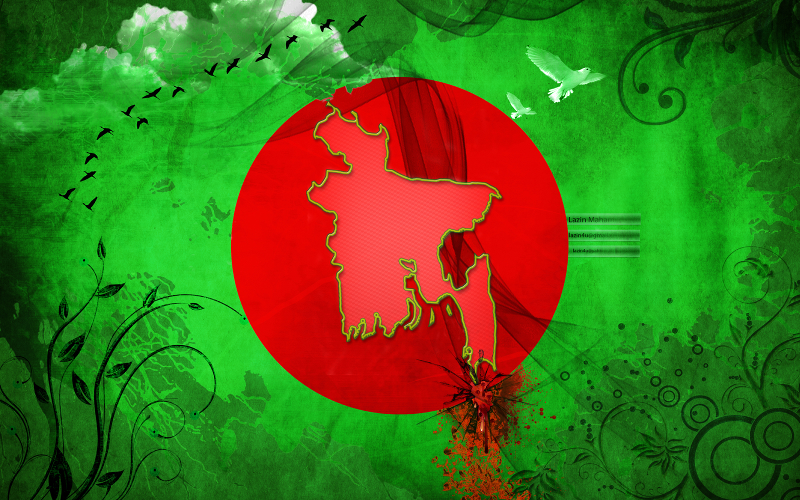 Awesome Background Wallpaper Bangladesh Flag HD Widescreen