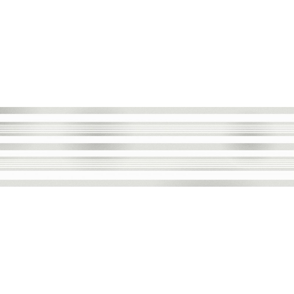 Fine Decor Glitz Stripe Glitter Wallpaper Border White Silver