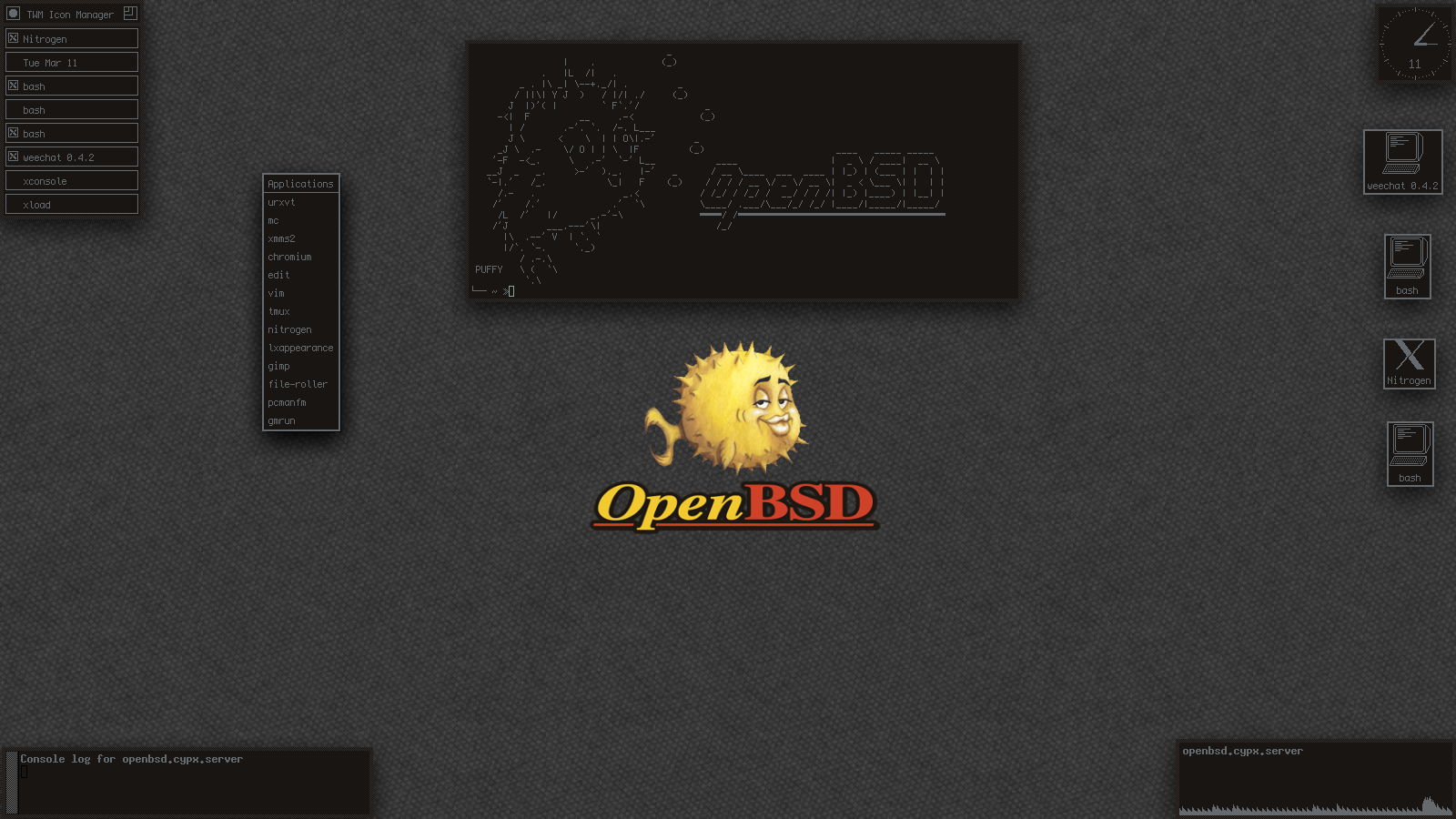 Openbsd Desktop Toobtainalightweightopenbsddesktop Fvwm 2012