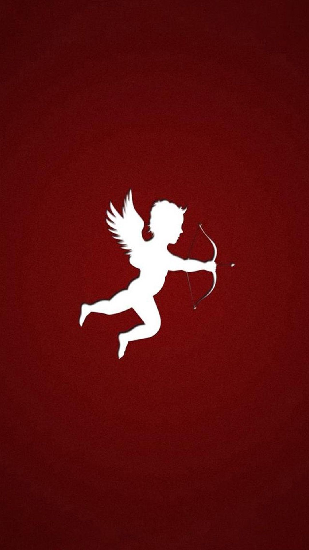 Simple The Arrow Of Cupid Outline Art iPhone Wallpaper