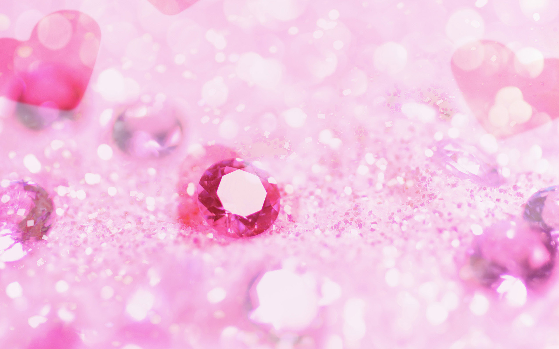 Pink Diamonds Background Hd Wallpaper Others