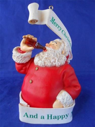 Coca Cola Santa Claus Merry Christmas And Happy New Year Ornament Coke