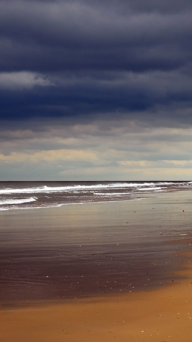 Black Sky Beach iPhone 5s Wallpaper iPad