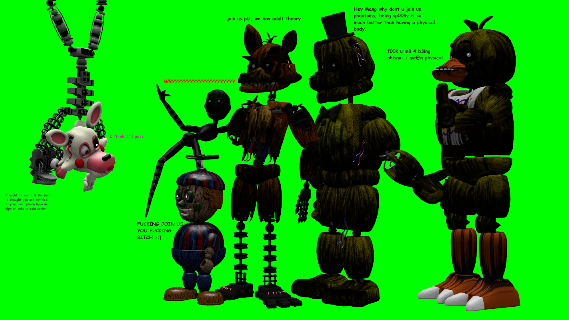 That Moment When Mangle Is The Only Character In Sfm Without An