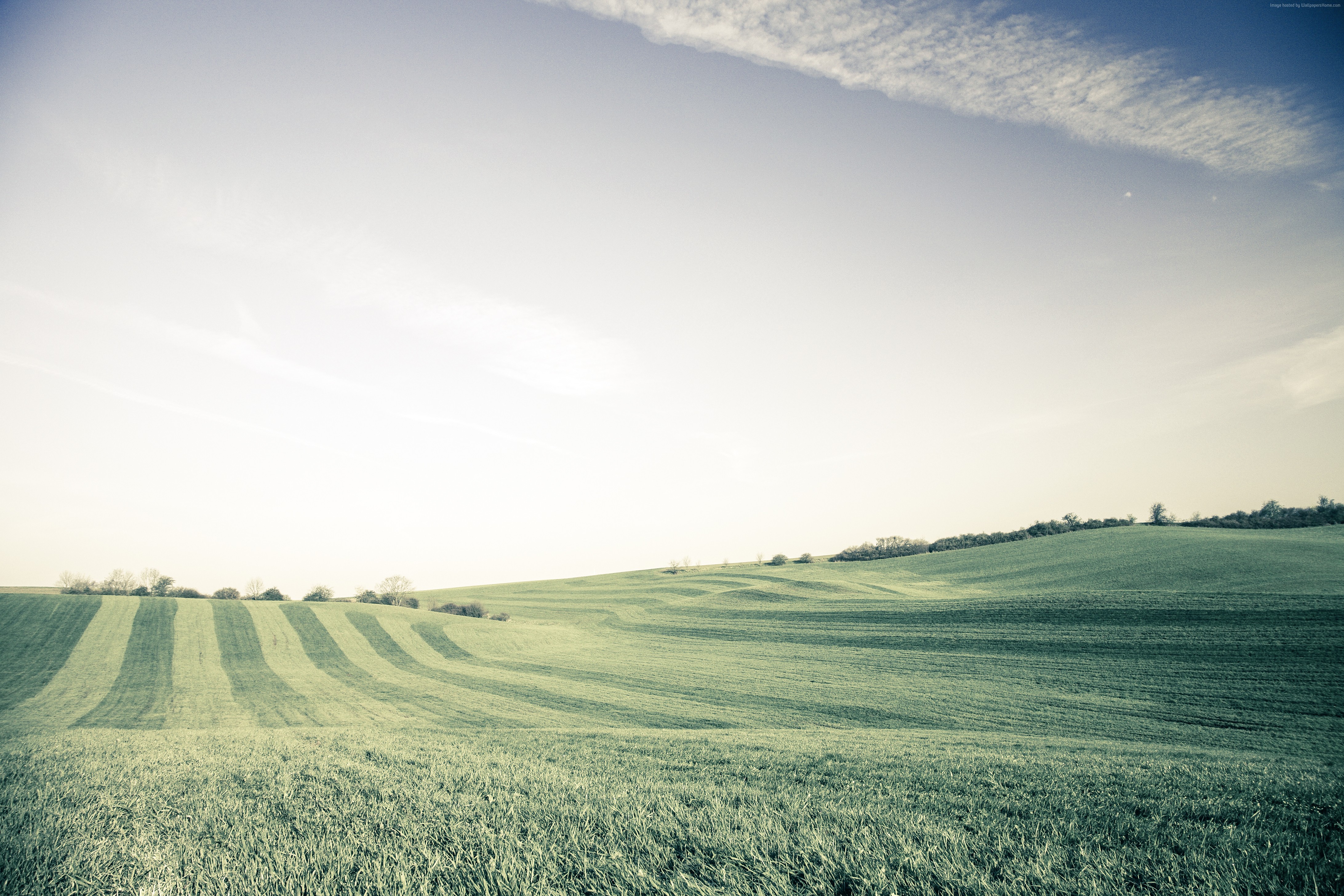 5k Wallpaper Ansbach Meadows Sky 4k Germany