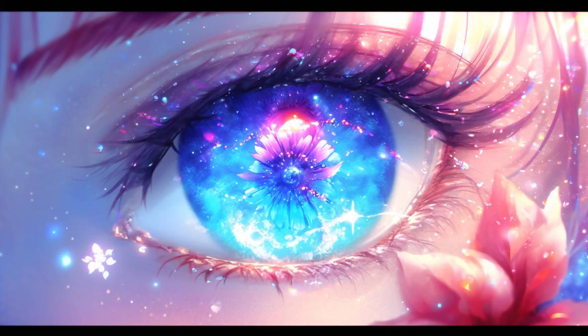 Anime Girl Eyes Wallpaper HD by RESONANCE007