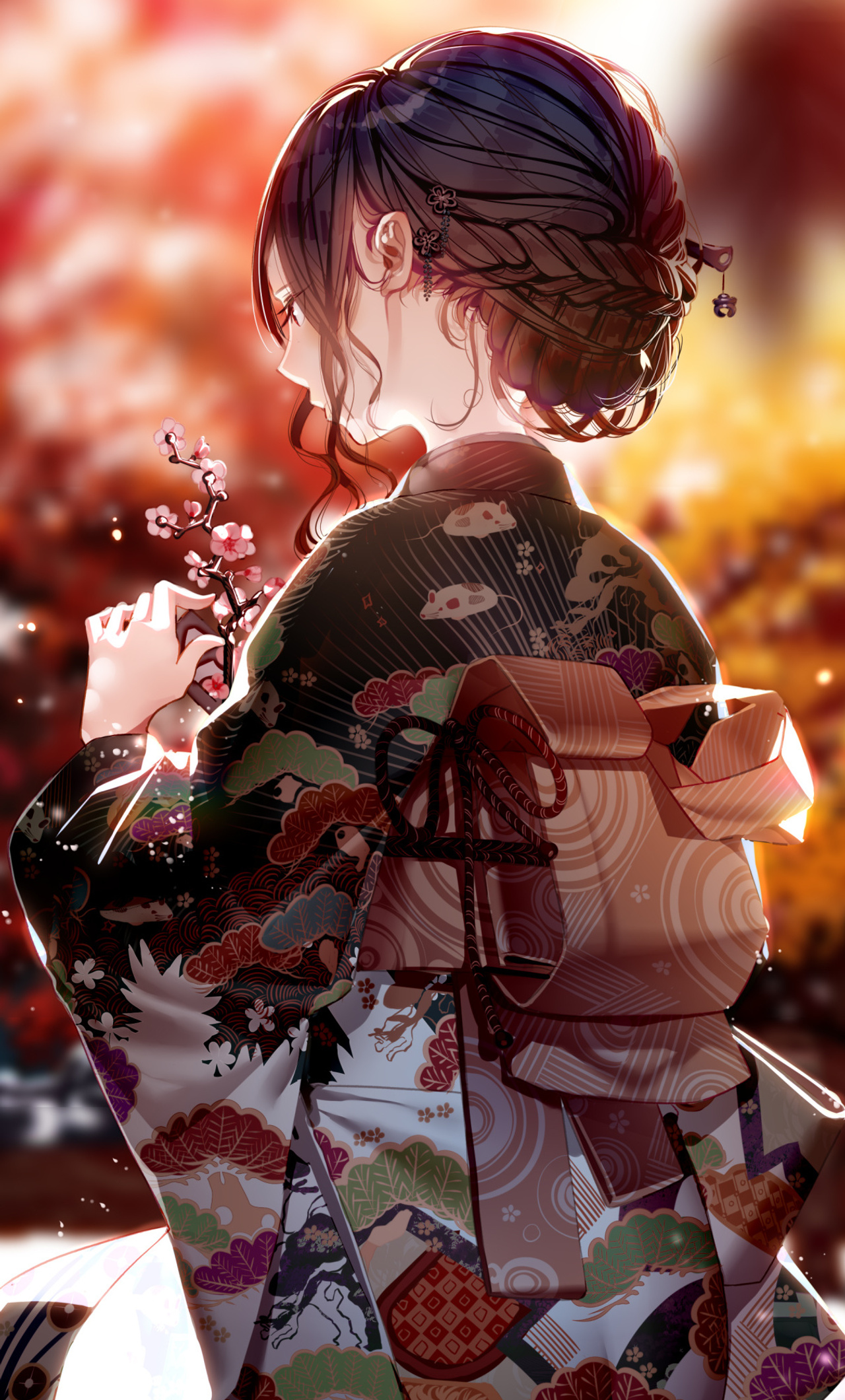 Kimono Dress Anime Girl 4k iPhone HD Wallpaper Image Photos And