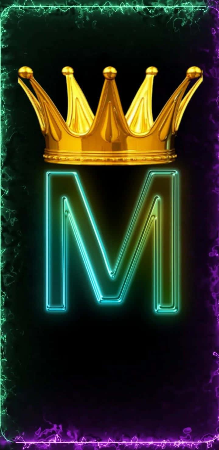 A Neon Crown With The Letter M On It Wallpaper