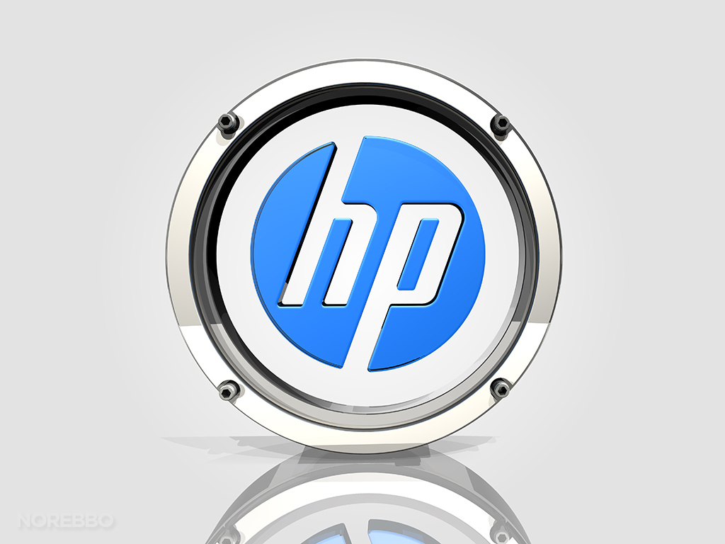 Hp Logo Metalic HD Wallpaper S