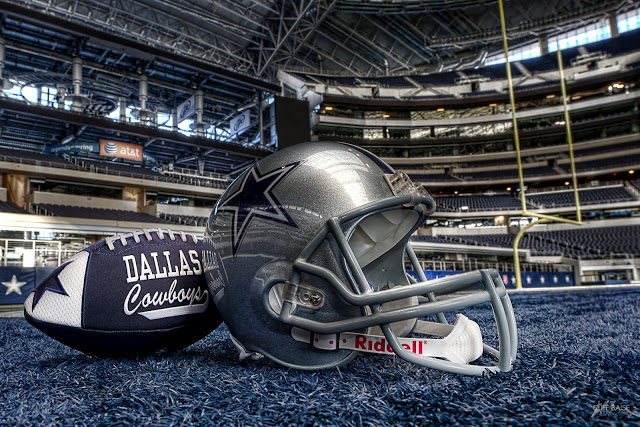 Dallas Cowboys Helmet Football At Stadium