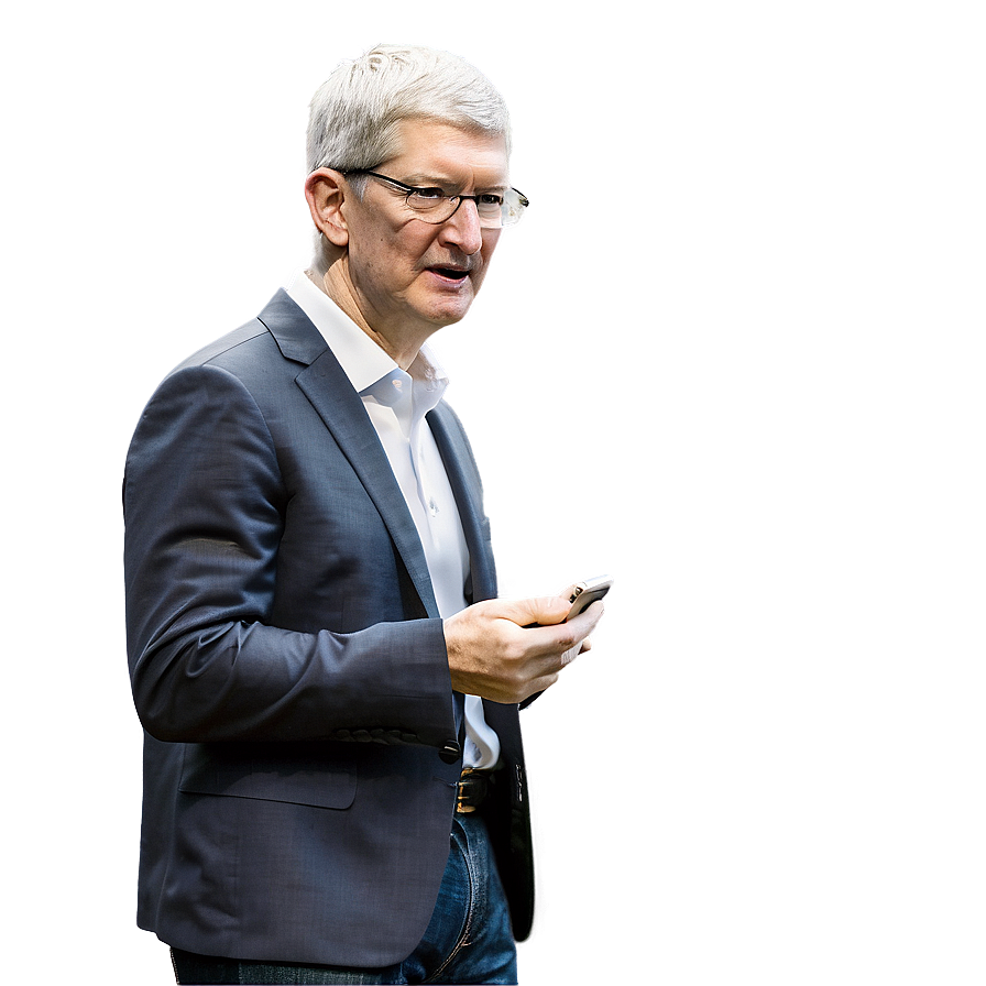 Tim Cook And iPhone Png Wallpaper