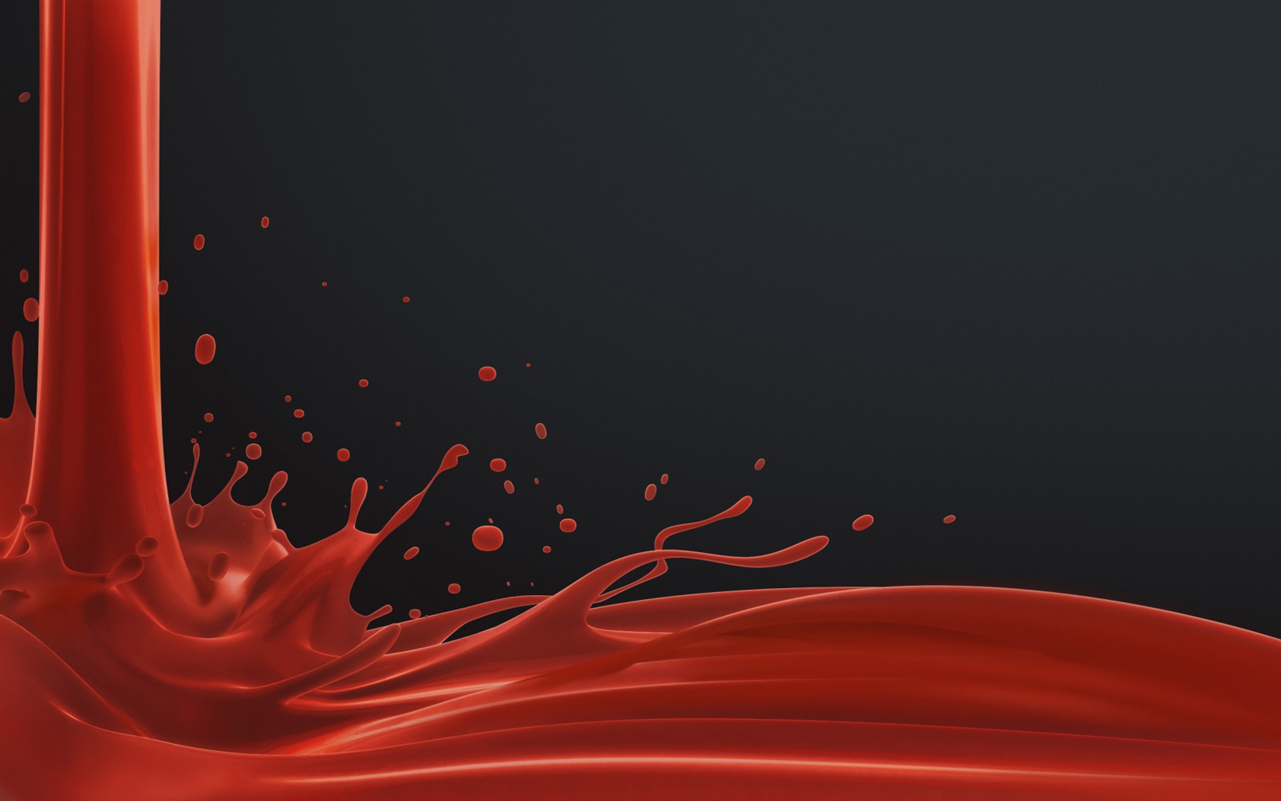 Download Wallpaper blood drops wave HD Background 2560x1600