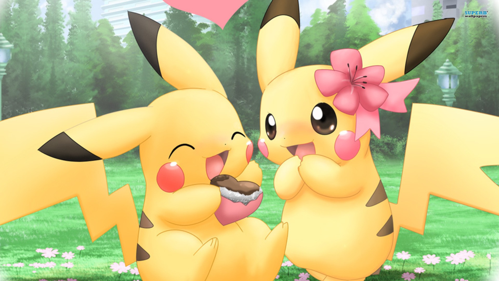 Pikachu Pokemon Cute Couples HD Wallpaper