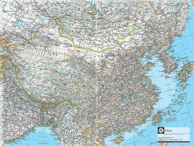 Map Of China Wallpaper Wall Mural Self Adhesive