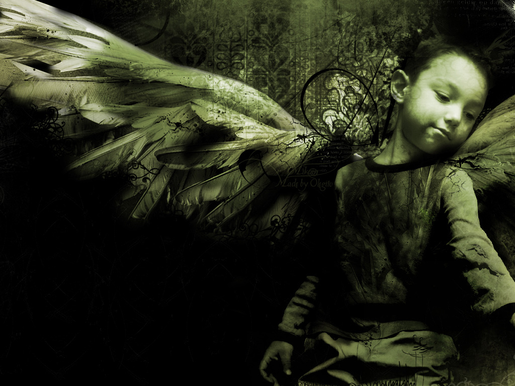 Gothic Boy Angel Background Wallpaper