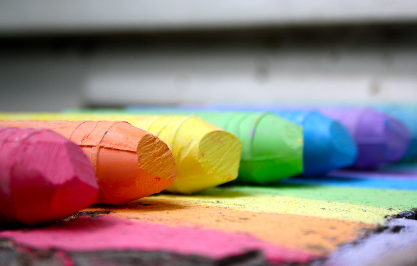 Wallpaper Color Rainbow Crayons Image For Desktop Section